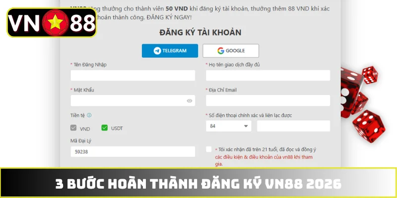 Thông tin biểu mẫu đăng ký VN88 Thông tin biểu mẫu đăng ký VN88