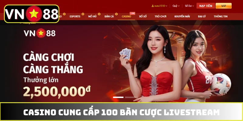 Các trò chơi casino trực tiếp tại VN88 Các trò chơi casino trực tiếp tại VN88