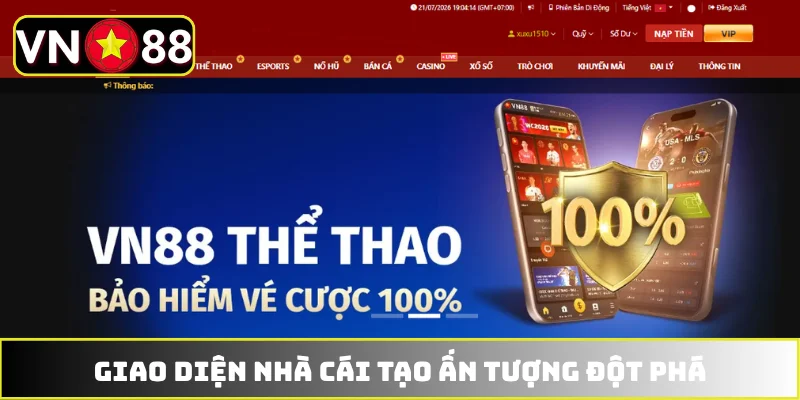 Giao diện giải trí trực tuyến VN88 Giao diện giải trí trực tuyến VN88