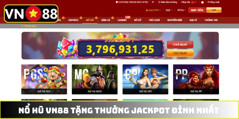 Các trò chơi nổ hũ và slot game VN88 Các trò chơi nổ hũ và slot game VN88